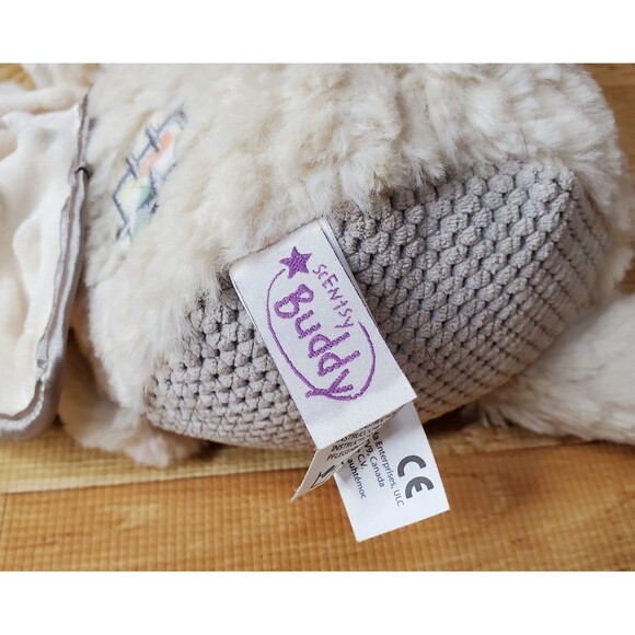 Serena Sleepy Bear Scentsy Buddy 15" Plush with Lovey Blanket White Gray - Picture 6 of 7